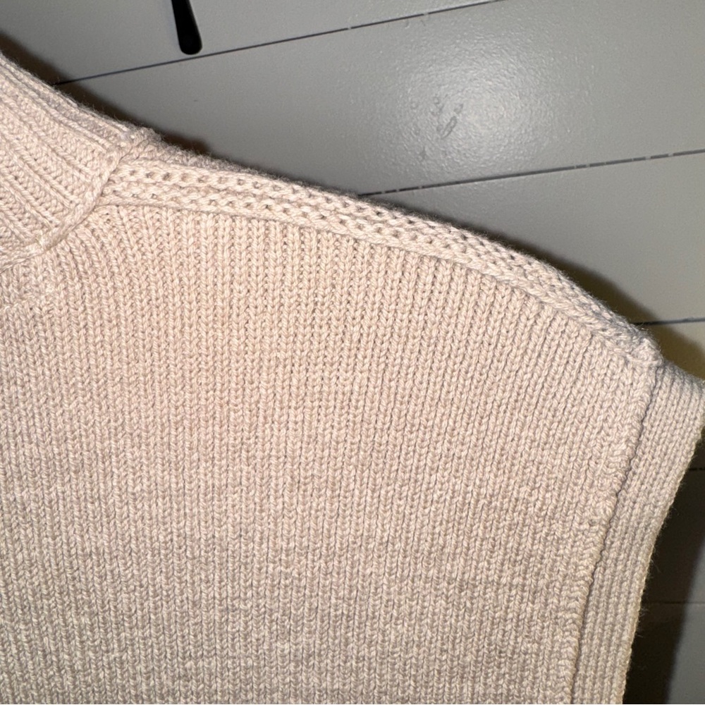 By Together Oversized Sleeveless Ribbed Knit Sweater Vest Mock Neck Size‎ S - Picture 6 of 9